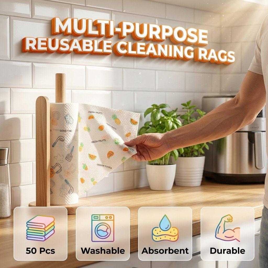 50Pcs Per Roll Reusable Cleaning Lazy Rags