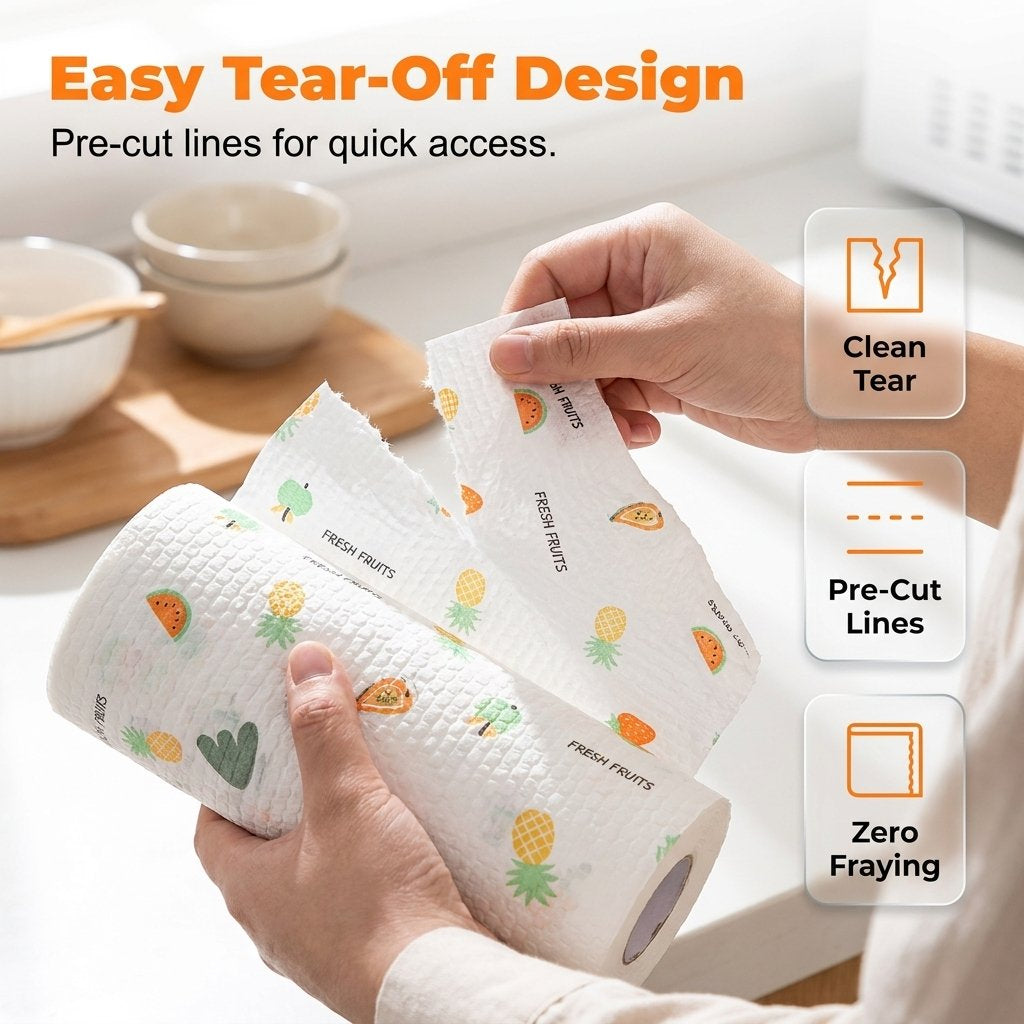 50Pcs Per Roll Reusable Cleaning Lazy Rags