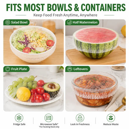 🔥Limit Time Offer!!! BUY 1 GET 1 FREE!!!🔥100PCS Disposable Stretch Food Covers for Bowls & Plates