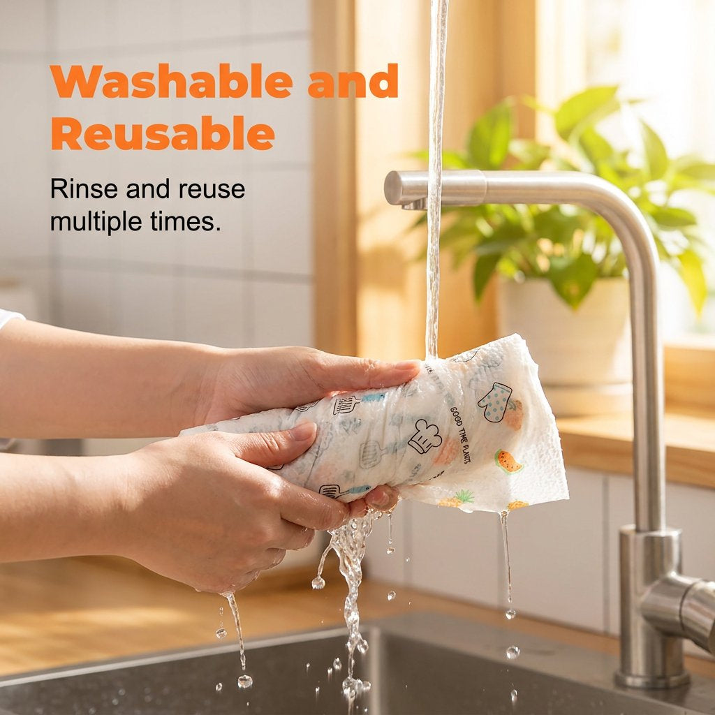 50Pcs Per Roll Reusable Cleaning Lazy Rags