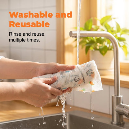 50Pcs Per Roll Reusable Cleaning Lazy Rags