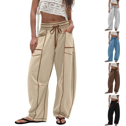 Wide Leg Barrel Lounge Pants