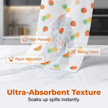 50Pcs Per Roll Reusable Cleaning Lazy Rags