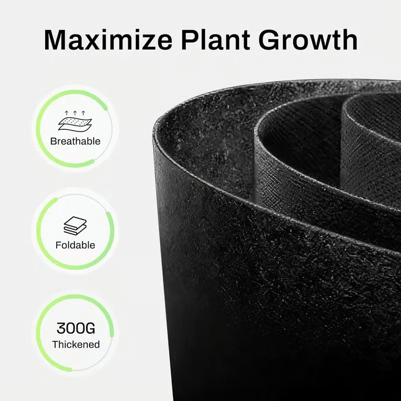 🌱 5-Pack 5 Gallon Grow Bags – Heavy Duty Aeration Fabric Pots with Handles for Vegetables, Flowers & Fruits