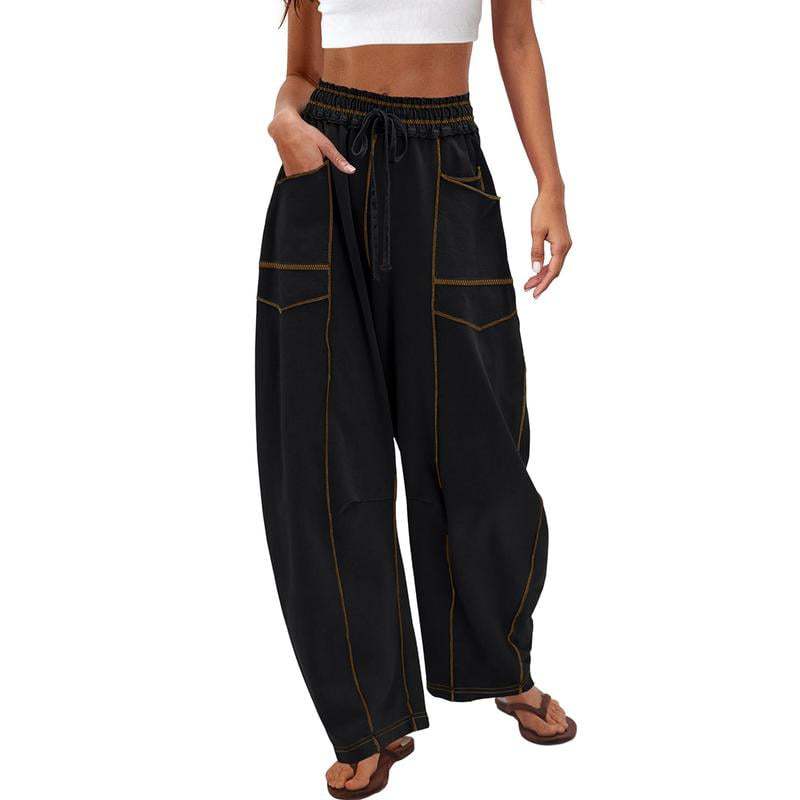 Wide Leg Barrel Lounge Pants