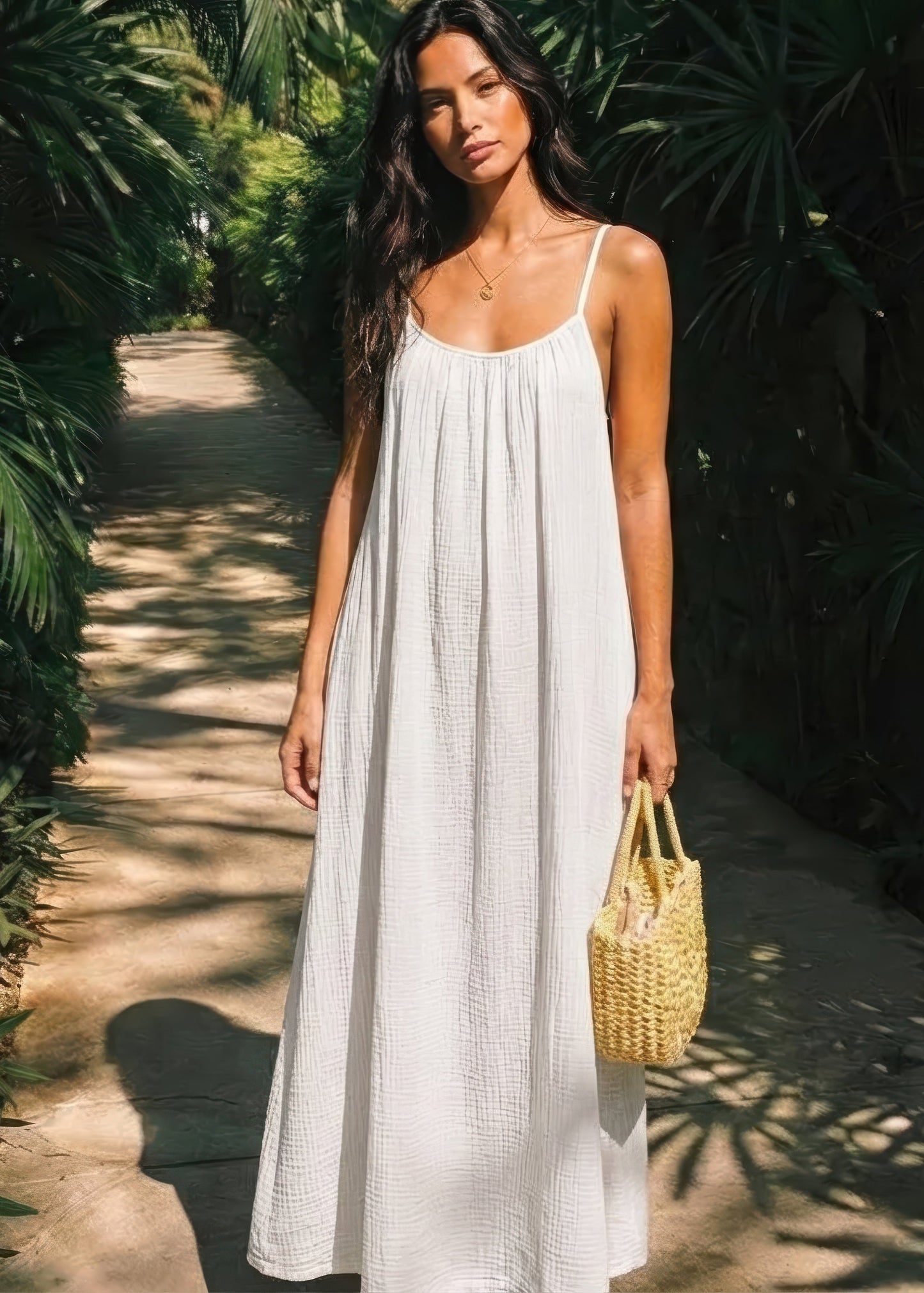 💃LAST DAY SAEL 50% OFF!!✨Women's Solid Color Backless Cami Dress💕