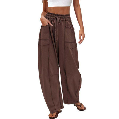 Wide Leg Barrel Lounge Pants
