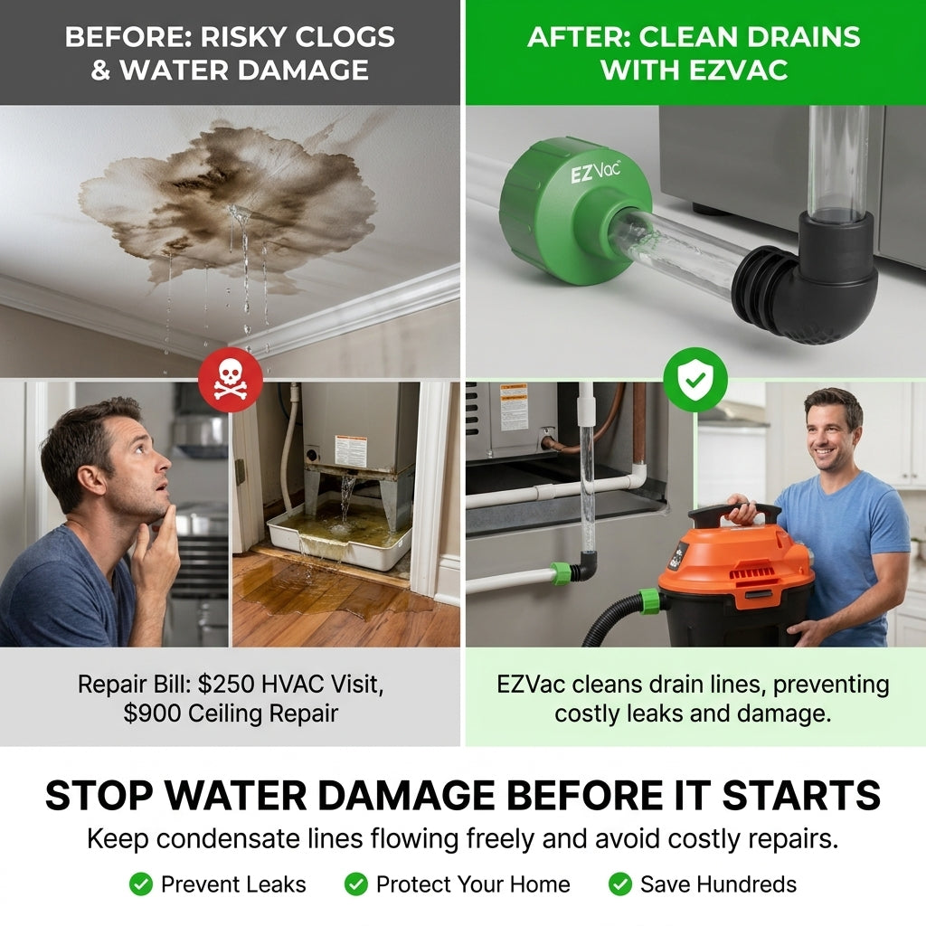 Clear a Clogged AC Drain Line Yourself, Universal Shop-Vac Adapter