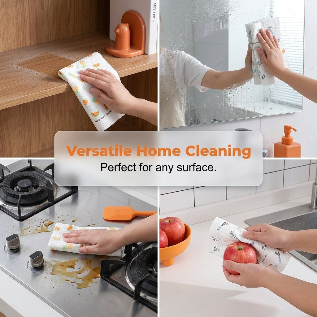 50Pcs Per Roll Reusable Cleaning Lazy Rags