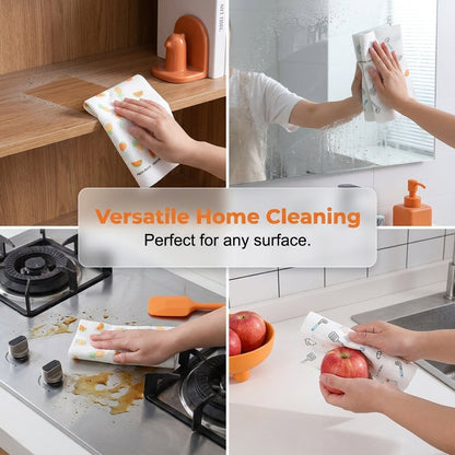 50Pcs Per Roll Reusable Cleaning Lazy Rags