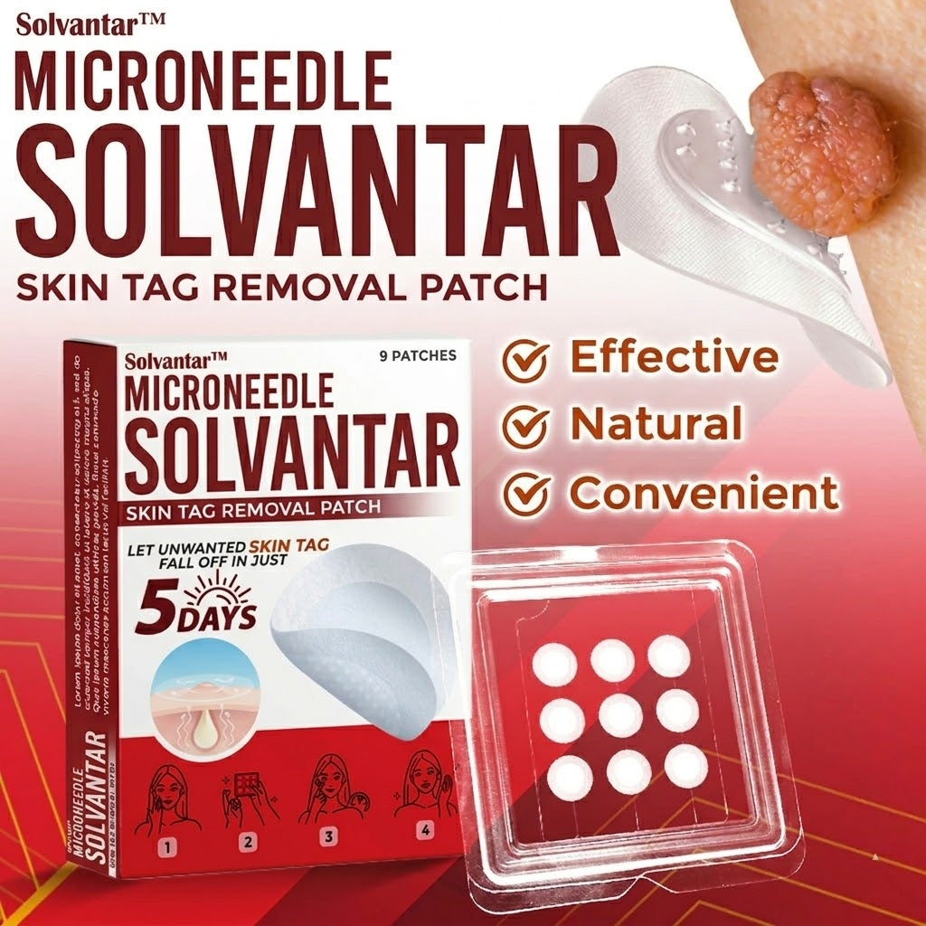 🌈Solvantar MicroNeedle Botanic Skin Tag Removal Patch 🇺🇸 Made in the USA