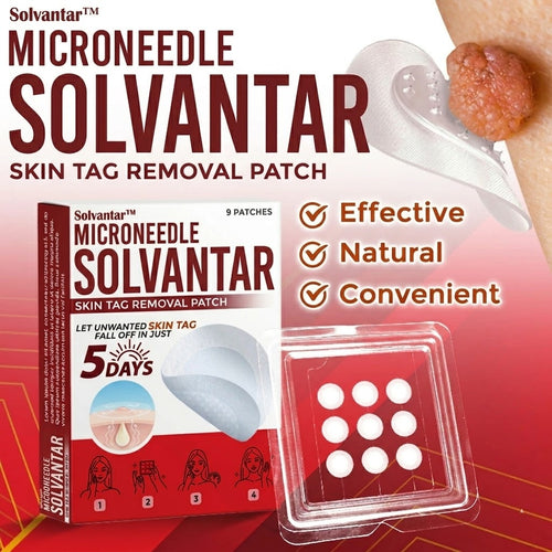 🌈Solvantar MicroNeedle Botanic Skin Tag Removal Patch 🇺🇸 Made in the USA