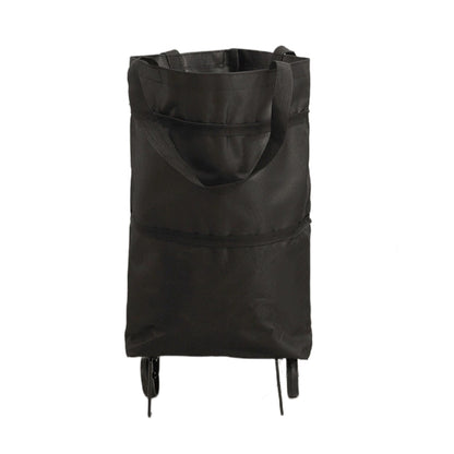 Foldable Shopping Trolley Bag with Wheels, Portable Reusable Grocery Tote, Lightweight Rolling Shopping Cart Bag with Carry Handles