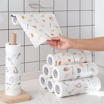 50Pcs Per Roll Reusable Cleaning Lazy Rags