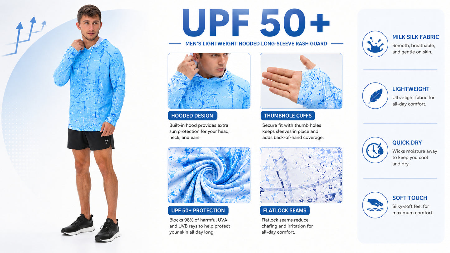 🎁55% OFF Today Men’s UPF 50+ Swim & Outdoor Sun Hoodie