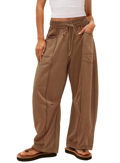 Wide Leg Barrel Lounge Pants