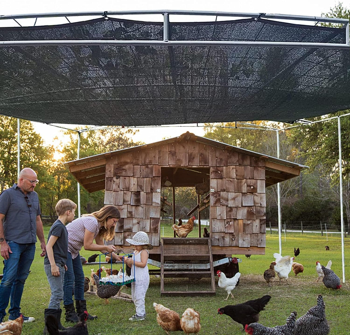 90% Blackout Sun Shade Cloth 10x13ft - Heavy-Duty UV-Resistant Mesh Net with Grommets
