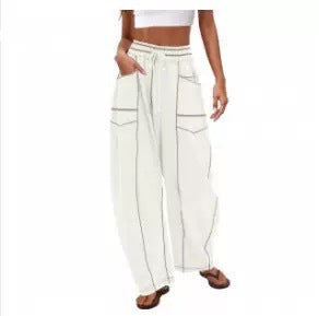 Wide Leg Barrel Lounge Pants