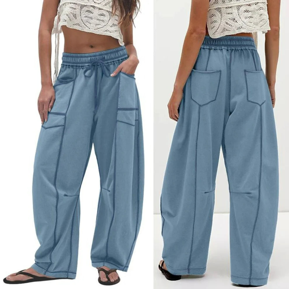Wide Leg Barrel Lounge Pants