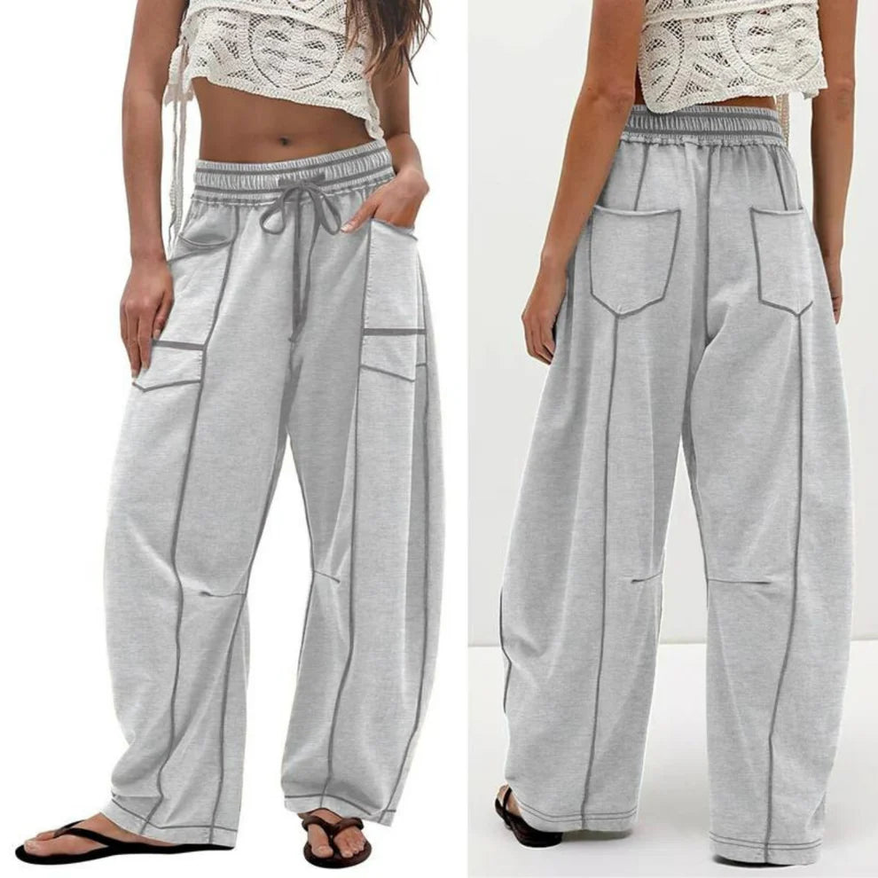 Wide Leg Barrel Lounge Pants