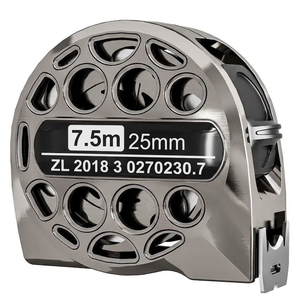 Metal Gauge Tape Measure - 25ft/7.5m Stainless Steel Retractable Ruler with Fraction Markings, Portable Work Tool for Household Woodworking, Tools and Gadgets, Father Gifts
