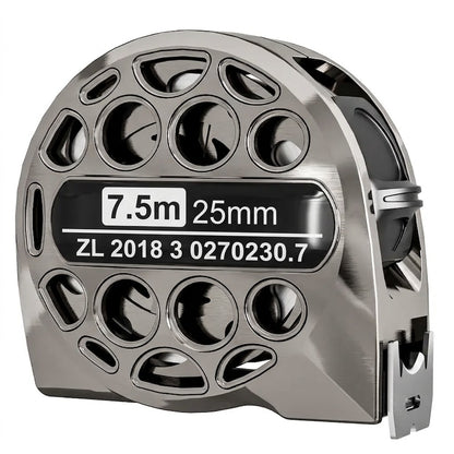 Metal Gauge Tape Measure - 25ft/7.5m Stainless Steel Retractable Ruler with Fraction Markings, Portable Work Tool for Household Woodworking, Tools and Gadgets, Father Gifts