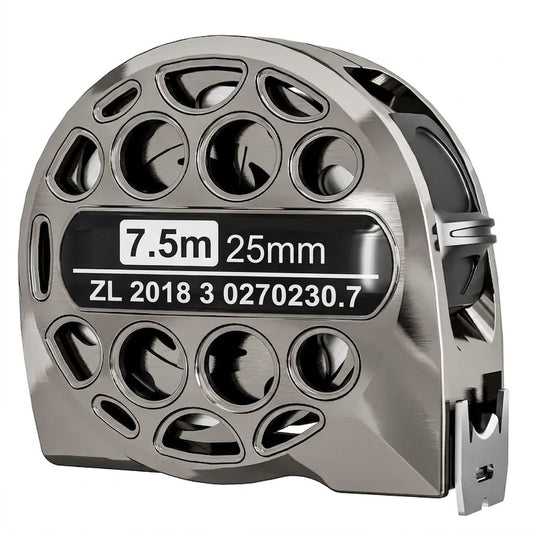 Metal Gauge Tape Measure - 25ft/7.5m Stainless Steel Retractable Ruler with Fraction Markings, Portable Work Tool for Household Woodworking, Tools and Gadgets, Father Gifts
