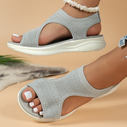 👡 Women's breathable knit wedge sandals – lightweight and comfortable