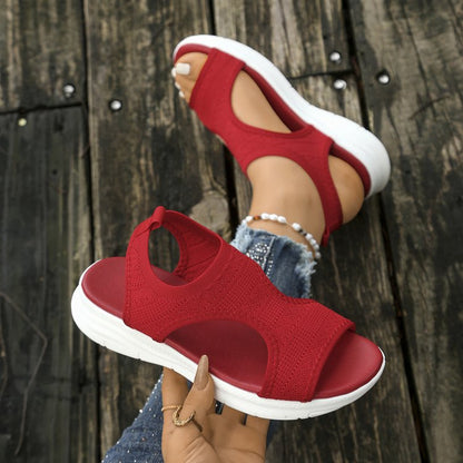 👡 Women's breathable knit wedge sandals – lightweight and comfortable