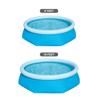 solvantar Family Swimming Pool 6FT 8FT 10FTConstruction Inflatable Patio Garden OutdoorPaddling Pool