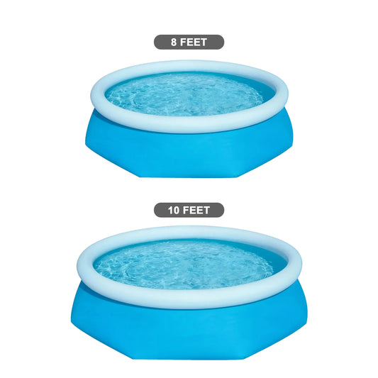 solvantar Family Swimming Pool 6FT 8FT 10FTConstruction Inflatable Patio Garden OutdoorPaddling Pool