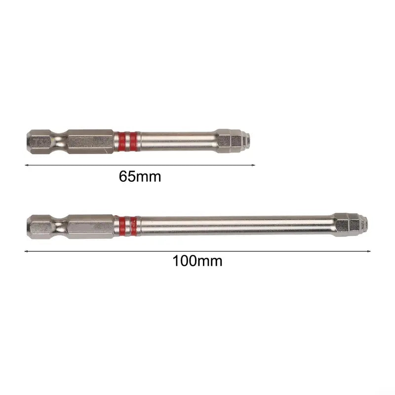 6-Piece Screwdriver Bit Set: Featuring magnetic hexagonal shanks and a unique pagoda-shaped internal hex design, a single bit can tighten nuts ranging from 1.5mm to 6mm