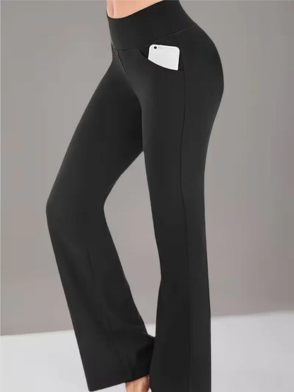 Women's High-Stretch Micro Flare Sweatpants - Soft Elastic Athleisure Gym Clothes, Women's Clothes for Yoga, Flare Leggings summerwins,summerwins