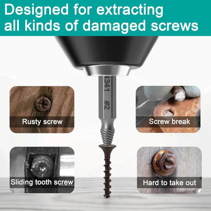 Broken Screw Extractor – 6-Piece Drill Bit Tool Set