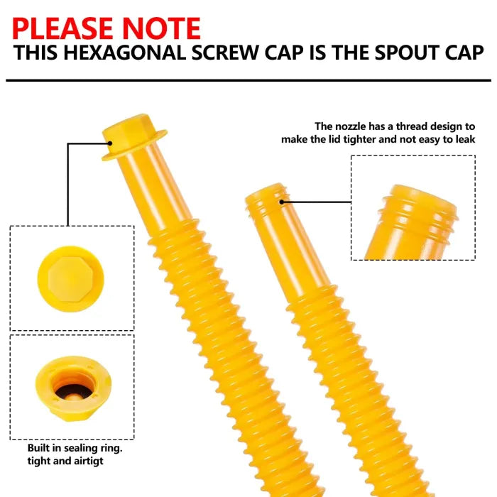 👍Last Day Promotion 75% OFF💥Upgraded Replacement Gas Can Spout with Flexible Nozzle, Fit for Most 1/2/5/10 Gal Can
